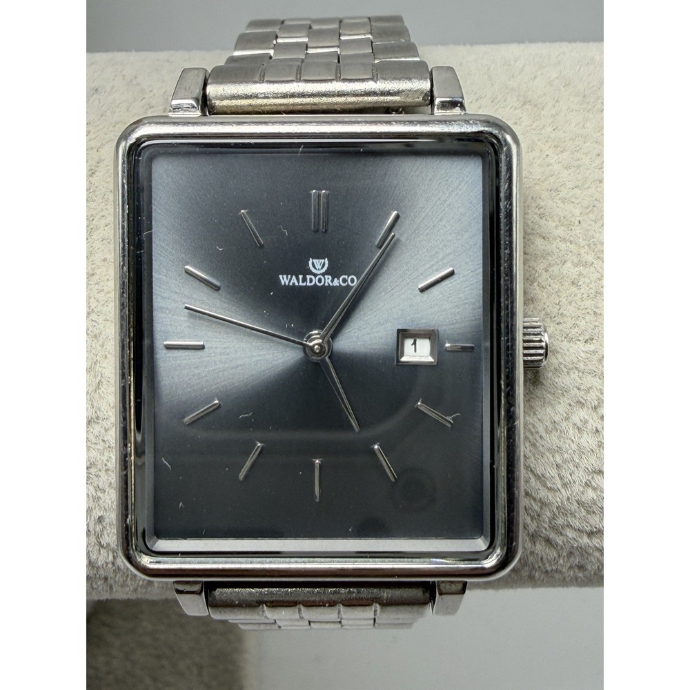 Waldor & Co Delight 32 New Battery Ladies Watch 28MM 6.25" Silver Tone